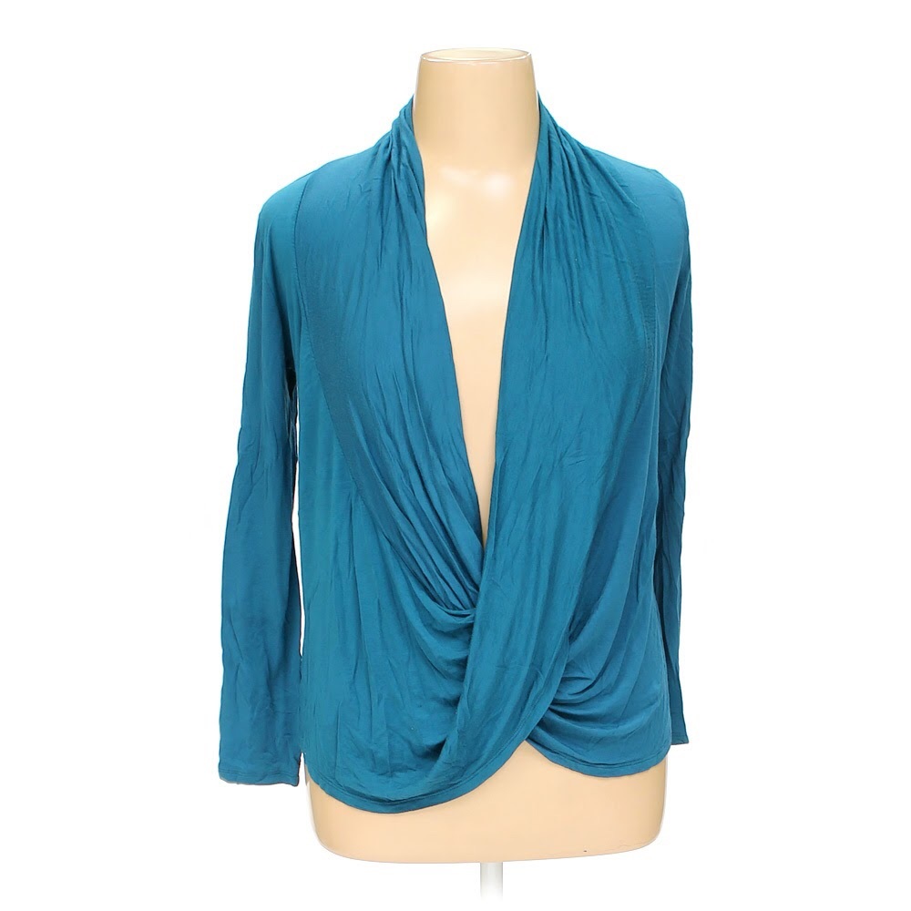 Rags & Couture turquoise S wrap body long sleeve